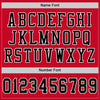 Maxcorners Custom Red Black-White Mesh Authentic Football Jersey LM2605