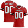 Maxcorners Custom Red White-Black Authentic Football Jersey LM2605