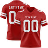 Maxcorners Custom Red White Authentic Football Jersey LM2605