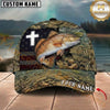 Maxcorners Faith Inspired Angler Custom Name Fishing Cap