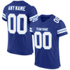 Maxcorners Custom Royal White-Light Blue Mesh Authentic Football Jersey LM2605