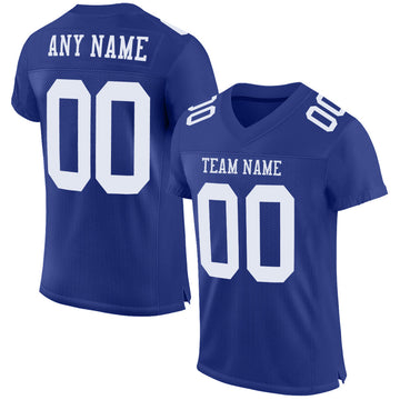 Maxcorners Custom Royal White Mesh Authentic Football Jersey LM2605