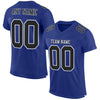 Maxcorners Custom Royal Black-White Mesh Authentic Football Jersey LM2605
