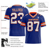 Maxcorners Custom Royal White-Orange Authentic Football Jersey LM2605