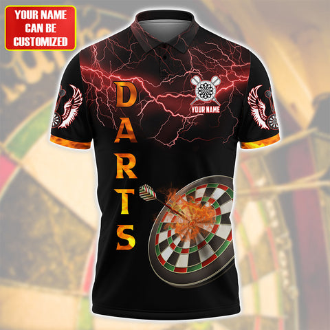MaxCorners Darts Phoenix Customized Name 3D Polo Shirt For Men
