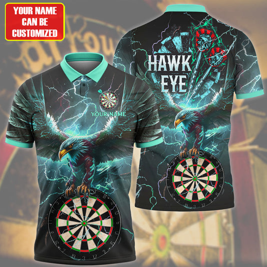 Max Corners Darts Hawkeye Lightning Multicolored 3D Personalized Sport Jersey Polo Shirt