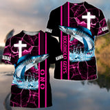 Maxcorners Personalized Gone Fishing Pink Wahoo Saltwater Fish Fishing Fisherman For Rhonda