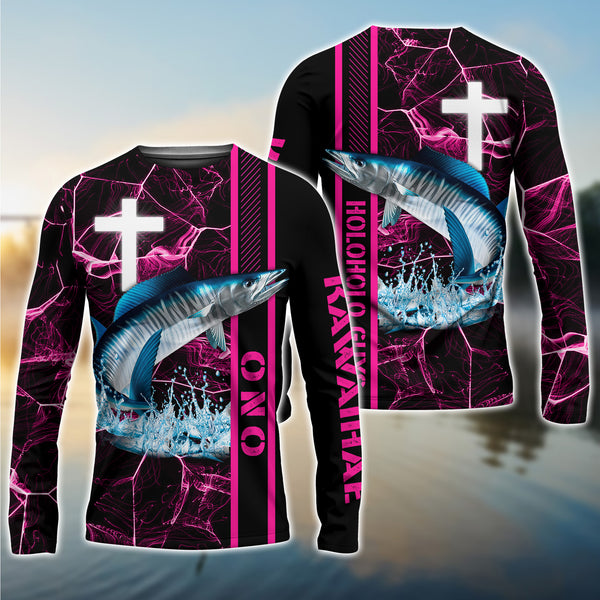 Maxcorners Personalized Gone Fishing Pink Wahoo Saltwater Fish Fishing Fisherman For Rhonda