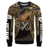 Maxcorners Personalized Fish On Bass Fishing Full Printing Fishing 3D Shirt