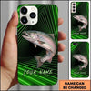 Maxcorners Fishing Phone Case Realistic Fish Artwork Custom Name Phone Case