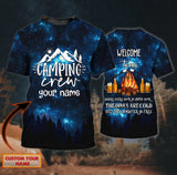 Maxcorners Custom Camping Crew 3D Full Print Shirt For Men And Women, Camping With Beer Shirt, Summer Camping Shirts