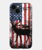 Maxcorners American Flag Deer Hunting Personalized Name Phone Case