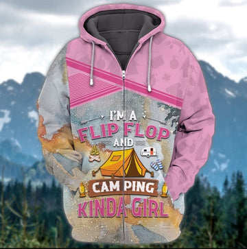 Maxcorners I'm A Camping And Flip Flop Kinda Girl 3D Full Printed