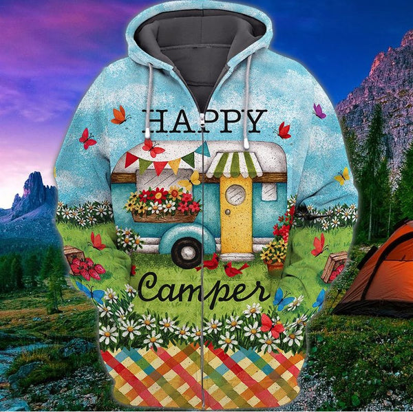 Maxcorners Camping Happy Shirt All Over Print 3D