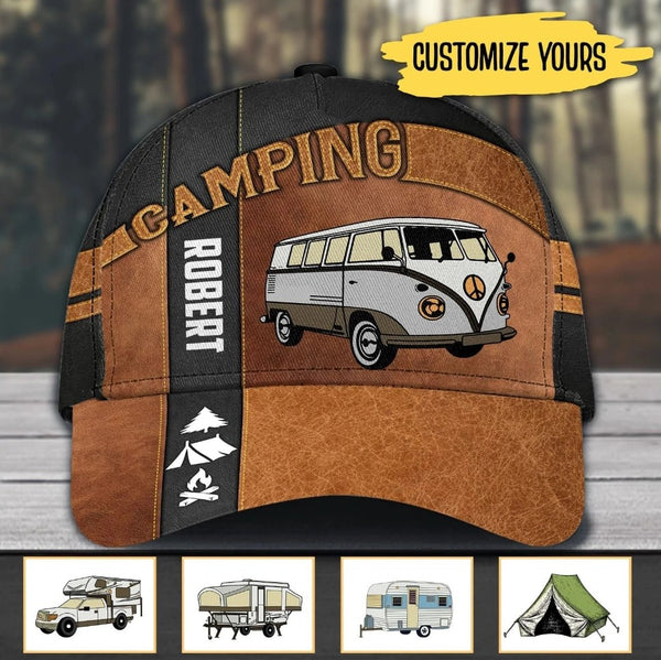 Maxcorners Personalized Camping Classic Cap for Family Camping