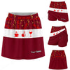 Maxcorners Customized Bowling Trouser Skirts With Shorts Underneath, Festive Christmas Ho Skorts With Pockets