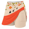 Maxcorners Customized Bowling Trouser Skirts With Shorts Underneath, Bowling Christmas Gift Pattern Coffee Wine Skorts With Pockets