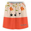 Maxcorners Customized Bowling Trouser Skirts With Shorts Underneath, Bowling Christmas Gift Pattern Coffee Wine Skorts With Pockets