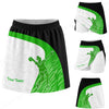 Maxcorners Customized Bowling Trouser Skirts With Shorts Underneath, Dynamic Female Athlete Silhouette Skorts With Pockets