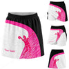 Maxcorners Customized Bowling Trouser Skirts With Shorts Underneath, Dynamic Female Athlete Silhouette Skorts With Pockets
