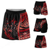 Maxcorners Customized Bowling Trouser Skirts With Shorts Underneath, Tribal Flame Bowling Ball Pins Skorts With Pockets