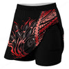 Maxcorners Customized Bowling Trouser Skirts With Shorts Underneath, Tribal Flame Bowling Ball Pins Skorts With Pockets