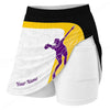 Maxcorners Customized Bowling Trouser Skirts With Shorts Underneath, Dynamic Female Athlete Silhouette Skorts With Pockets
