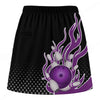 Maxcorners Customized Bowling Trouser Skirts With Shorts Underneath, Bowling Purple Flame Skorts With Pockets