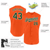 Maxcorners Custom Orange Green-White Authentic Sleeveless Baseball Jersey LM2605