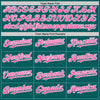 Maxcorners Custom Teal Pink-White Authentic Sleeveless Baseball Jersey LM2605