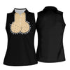 Maxcorners Black Funny Dickhead Faux Chest Golf Shirt, Women's Golf Tops, Ladies Golf Shirts LM1507