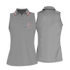 Maxcorners Gray First Dad Now Grandpa Golf Polo Shirt, Golf Polo For Women, Women’s Golf Apparel LM1507