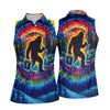 Maxcorners Tie Dye Bigfoot Fishing Forest Golf Shirt, Women’s Golf Apparel, Golf Tops For Women LM1507