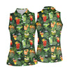Maxcorners Tropical Cocktail Coconut And Palm Leaf Golf Polo, Hawaiian Golf Shirt, Golf Polo For Women LM1507
