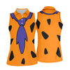 Maxcorners Fred Flintstone Costume Orange Design Golf Shirt, Women's Golf Shirt, Hawaiian Golf Shirt, Golf Polo For Women LM1507