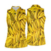 Maxcorners Realistic Banana Print Hawaiian Golf Shirt, Golf Tops For Women, Performance Golf Shirt LM1507