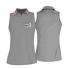 Maxcorners Gray Best Papa By Par Embroidered Golf Polo Shirt, Golf Polo For Women, Women’s Golf Apparel LM1507