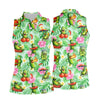 Maxcorners Funny Pickle Tomato Chili Tropical Hawaiian Golf Shirt, Golf Polo For Women, Printed Golf Shirt LM1507