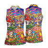 Maxcorners Psychedelic Mushroom Forest Fantasy Golf Polo, Women's Golf Polo, Printed Golf Shirt LM1507