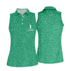 Maxcorners Shamrock Beer Lucky Four Leaf Clover St Patrick Day Golf Shirt, Women's Golf Shirts, Ladies Golf Polos
