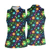 Maxcorners The Star And The Shamrock Rainbow Glitter St Patrick's Golf Shirt, Women's Golf Tops, Ladies Golf Polos