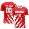 Maxcorners Custom Red White Sublimation Soccer Uniform Jersey LM2605