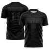 Maxcorners Custom Black Gray Sublimation Soccer Uniform Jersey LM2605
