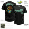 Maxcorners Custom Black Kelly Green-White Mexico Two-Button Unisex Softball Jersey LM2605