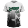 Maxcorners Custom White Kelly Green-Black Gradient Style Twinkle Star Two-Button Unisex Softball Jersey LM2605