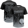 Maxcorners Custom Black Silver Las Vegas City Edition Gradient Two-Button Unisex Softball Jersey LM2605