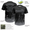Maxcorners Custom Black Gray San Antonio City Edition Gradient Two-Button Unisex Softball Jersey LM2605