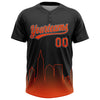Maxcorners Custom Black Orange-Gray San Francisco City Edition Gradient Two-Button Unisex Softball Jersey LM2605