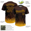 Maxcorners Custom Brown Gold San Diego City Edition Gradient Two-Button Unisex Softball Jersey LM2605
