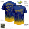 Maxcorners Custom Royal Yellow Los Angeles City Edition Gradient Two-Button Unisex Softball Jersey LM2605